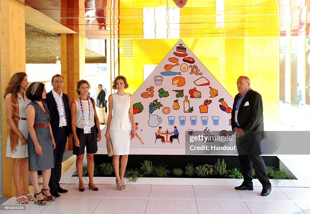 Queen Letizia of Spain Visits Expo 2015