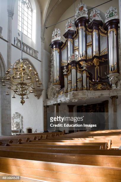 Interior Grote Kerk cathedral church, Dordrecht, Netherlands.