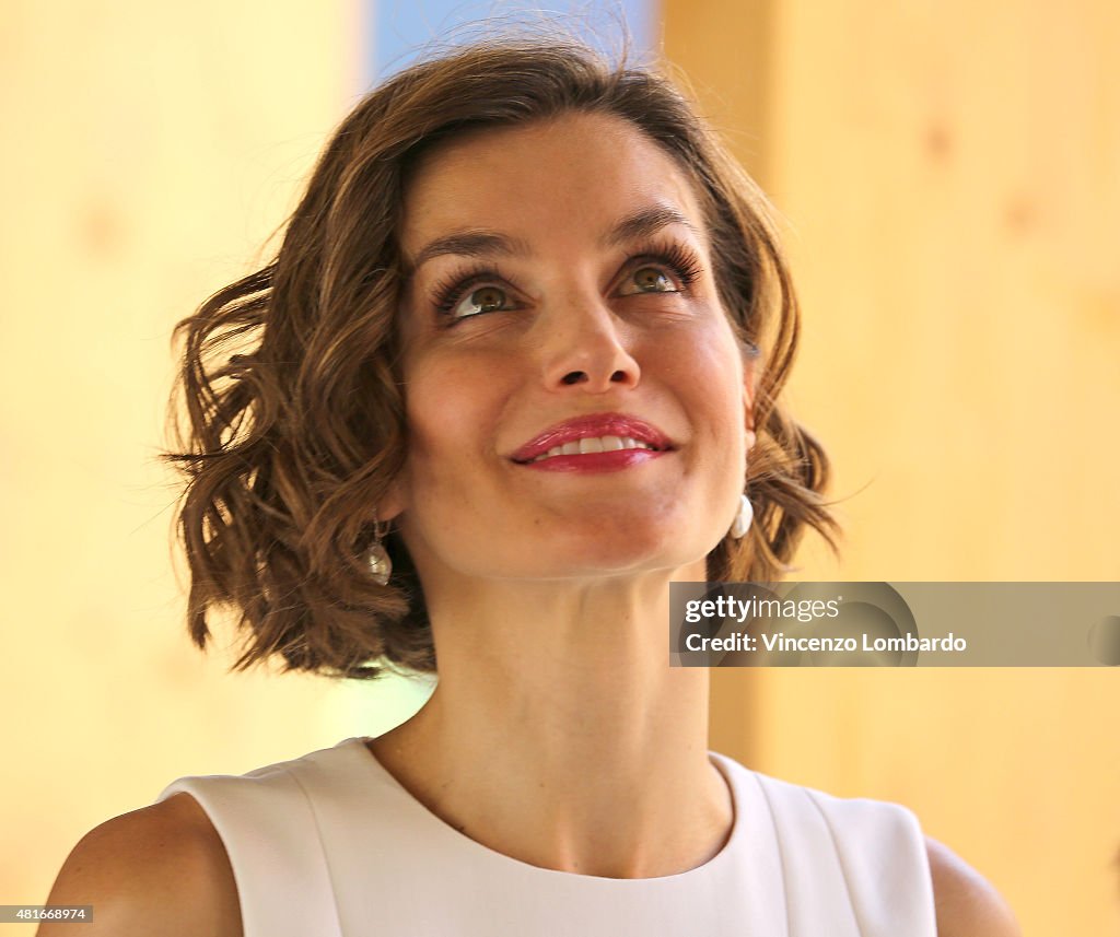 Queen Letizia of Spain Visits Expo 2015