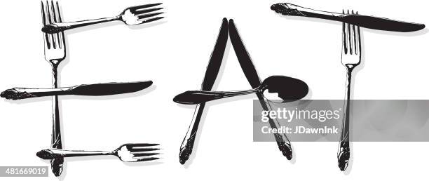 elegant dinner placesetting design with antique silverware - diner table setting stock illustrations