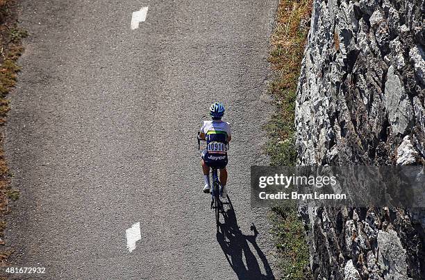 Simon Yates of Great Britain and Orica Greenedge during Stage Eighteen of the 2015 Tour de France, a 186.5km stage between Gap and...