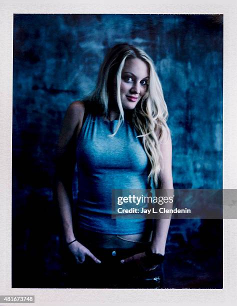 Actress Kirby Bliss Blanton of 'The Green Inferno' is photographed on polaroid film at Comic-Con International 2015 for Los Angeles Times on July 9,...