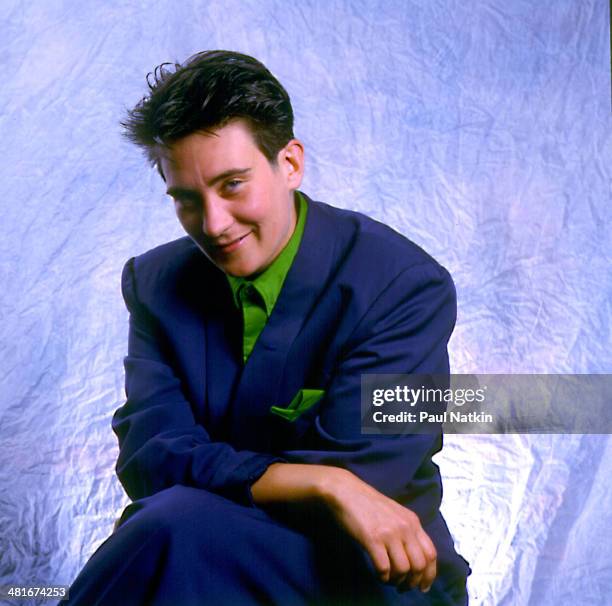 Portrait of musician KD Lang, Chicago, Illinois, August 6, 1989.