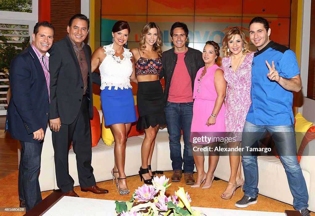 Premios Tu Mundo Awards Nominations Announcement On Set Of "Un Nuevo Dia"