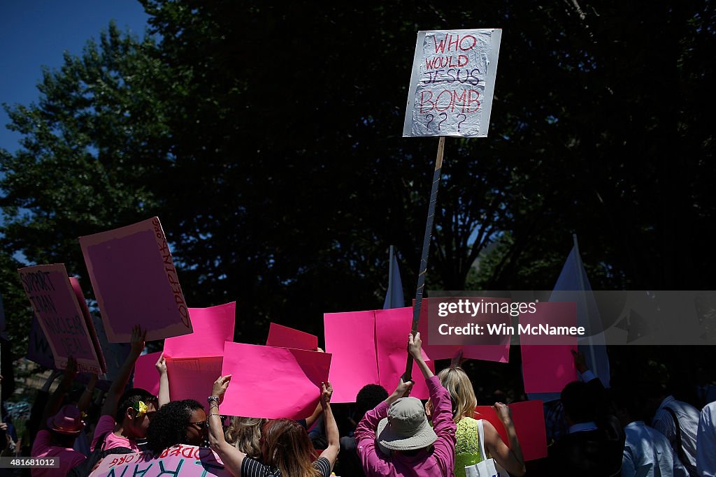 Ted Cruz Joins Protest Against Iran Nuclear Deal At White House