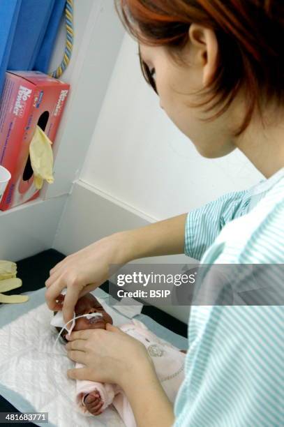 Reportage in the neonatal unit of Robert-Debre hospital in Paris, France.