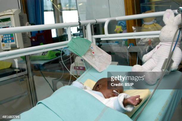 Reportage in the neonatal unit of Robert-Debre hospital in Paris, France.