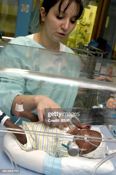 Reportage in the neonatal unit of Robert-Debre hospital in Paris, France.