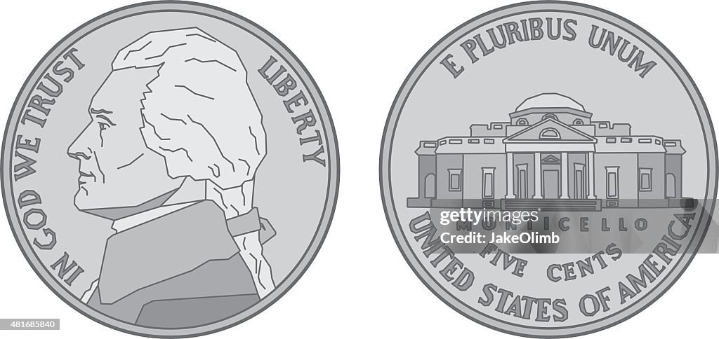 Nosotros níquel moneda