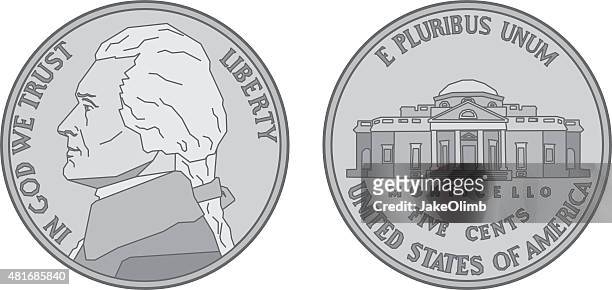 米国硬貨のニッケル下地メッキ - 米国硬貨点のイラスト素材／クリップアート素材／マンガ素材／アイコン素材