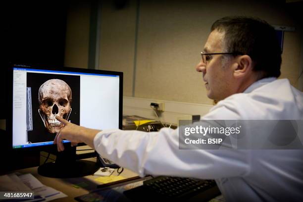 Reportage in the French National Police's Criminal Research Institute in Rosny-sous-Bois, France. The Anthropology, Thanatology & Odontology...