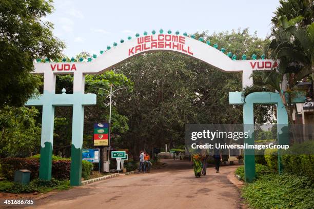 Entrance of a park, Kailasagiri Park, Vishakhapatnam, Andhra Pradesh, India.