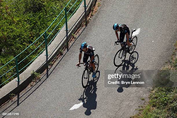 Nicolas Roche of Ireland and Team Sky in action during Stage Eighteen of the 2015 Tour de France, a 186.5km stage between Gap and...