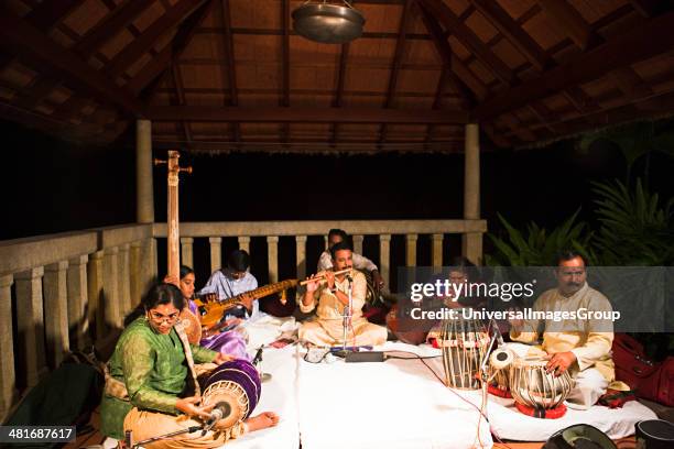 Classical musical concert, Kerala Backwaters, Alappuzha District, Kerala, India.