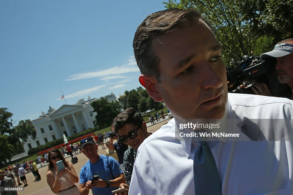 Ted Cruz Joins Protest Against Iran Nuclear Deal At White House