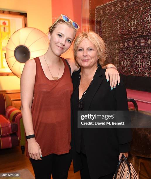 Jennifer Saunders and Daughter Freya attend the exclusive special screening of Trainwreck hosted by Nira Park at Soho Hotel on July 23, 2015 in...