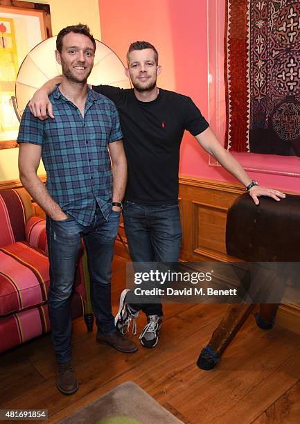 Russel Tovey and Guest attend the exclusive special screening of Trainwreck hosted by Nira Park at Soho Hotel on July 23, 2015 in London, England.