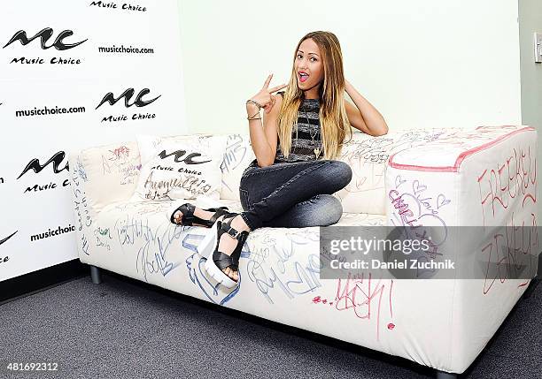 Singer Skylar Stecker visits Music Choice on July 23, 2015 in New York City.