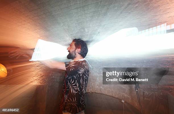 Jack Guinness DJs at the Amazon Fashion Photography Studio launch party, which opened on July 23, 2015 in London, England. Guest of honour was Suki...