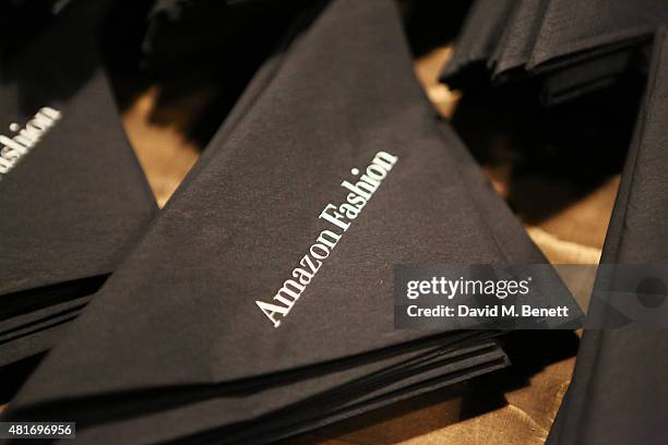 General view of the atmosphere at the Amazon Fashion Photography Studio launch party, which opened on July 23, 2015 in London, England. Guest of...