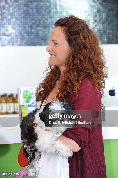 Actress Jerri Manthey poses for a pictres at Portraits For Pooches - Inside on March 30, 2014 in Beverly Hills, California.