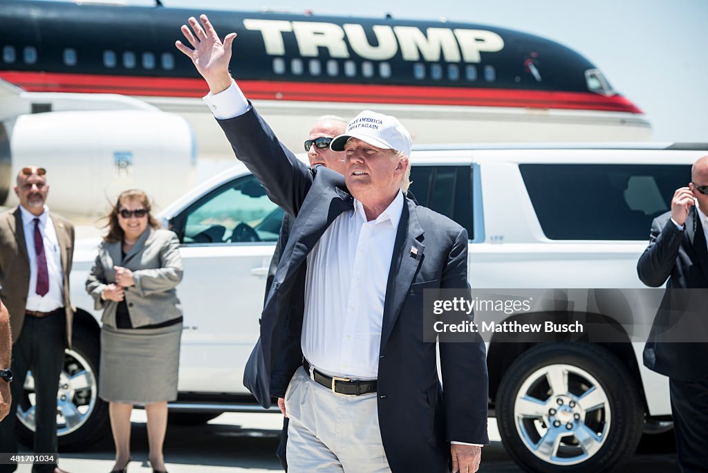 Presidential Candidate Donald Trump Tours U.S. Border In Texas