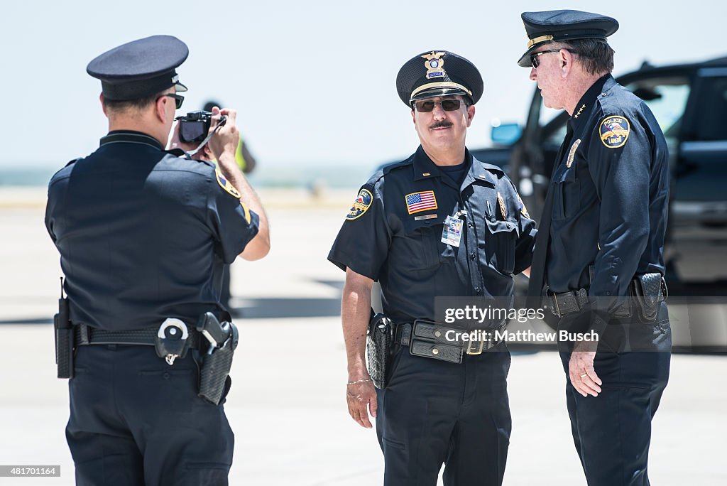 Presidential Candidate Donald Trump Tours U.S. Border In Texas