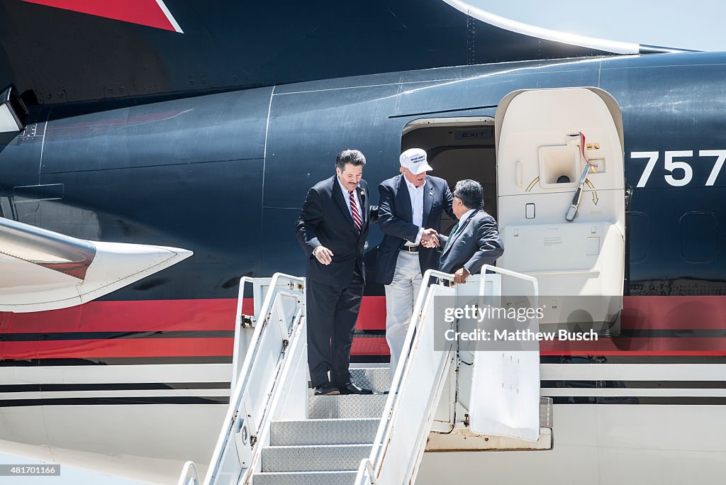 Presidential Candidate Donald Trump Tours U.S. Border In Texas