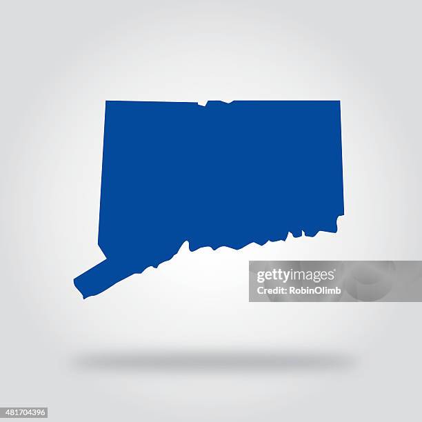 connecticut blue state icon - connecticut stock illustrations