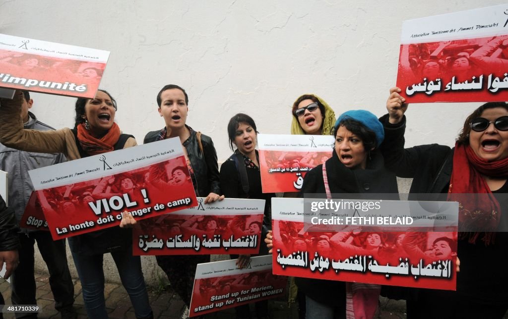 TUNISIA-POLICE-RAPE-TRIAL-DEMO