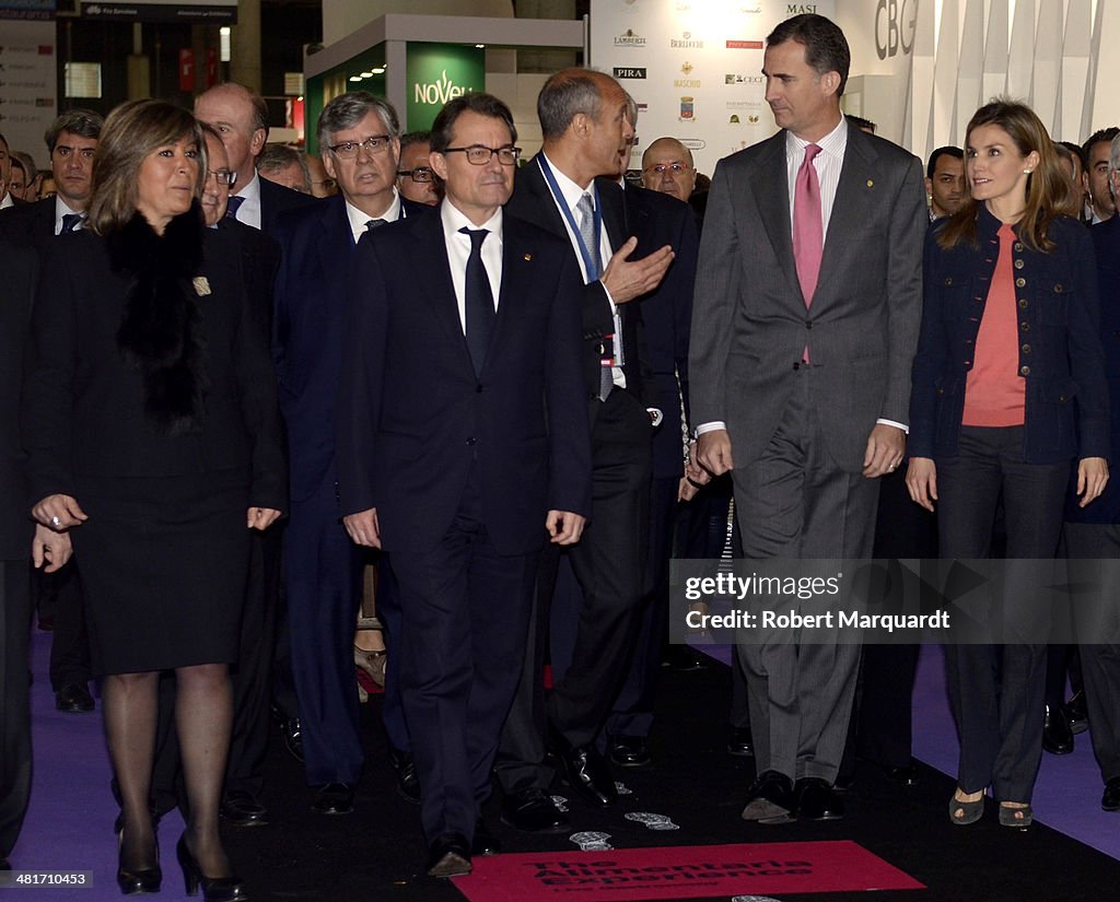 Spanish Royals Attend 'Alimentaria' Gastronomic Fair in Barcelona