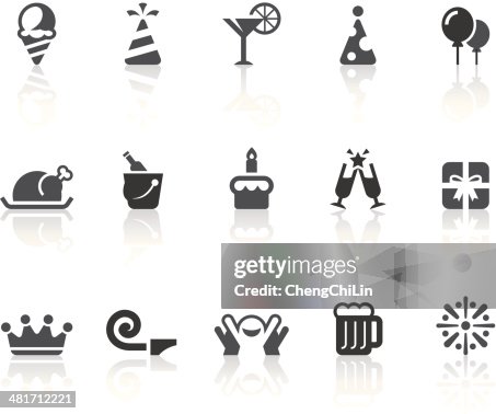 Birthday Party Icons | Simple Black Series Birthday Party Icons | Simple Black Series