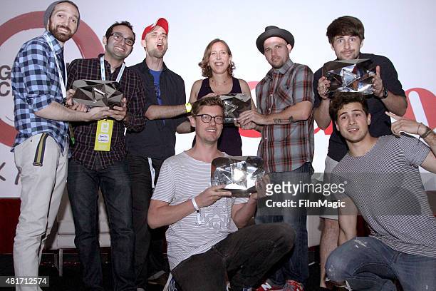 Susan Wojcicki, CEO of YouTube gives the Fine Bros, ERB , Smosh, and Spinning Records the Diamond Award for achieving over 10 million subscribers on...