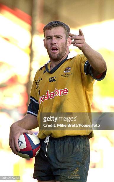 Chris Latham of Australia during the match between the English National Divisions XV and Australia at Welford Road in Leicester on 28th October 2001....