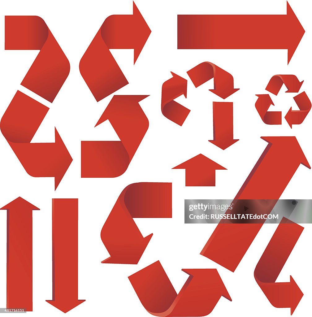 Vermelho seta de direcção