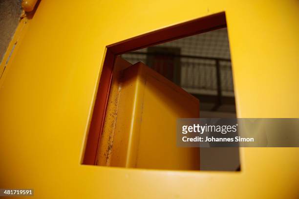 General view of a prison cell of the Landsberg prison, where former FC Bayern Muenchen president Uli Hoeness will serve his three-year sentence, is...