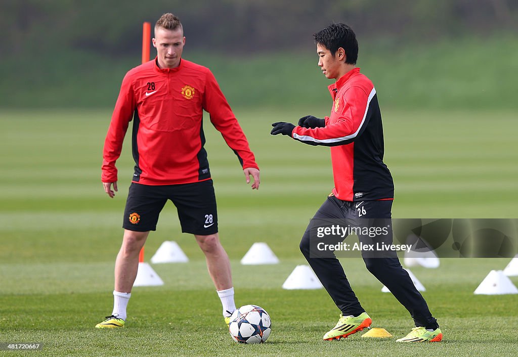 Manchester United Training Session and Press Conference