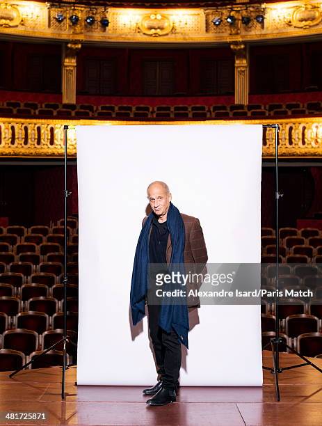 Director of the Theatre de l'Odeon, Paris and also stage director Luc Bondy is photographed for Paris Match on March 18, 2014 in Paris, France.