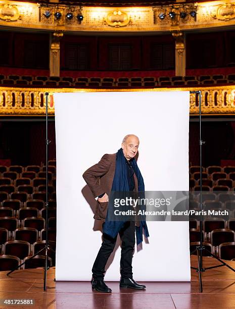 Director of the Theatre de l'Odeon, Paris and also stage director Luc Bondy is photographed for Paris Match on March 18, 2014 in Paris, France.