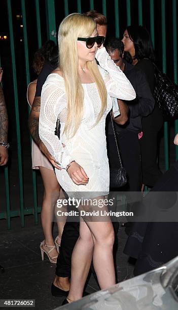 Amanda Bynes attends the Michael Costello and Style PR Capsule Collection launch party on July 23, 2015 in Los Angeles, California.