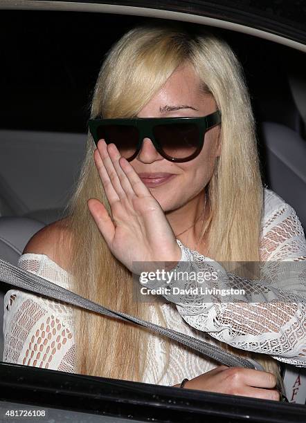 Amanda Bynes attends the Michael Costello and Style PR Capsule Collection launch party on July 23, 2015 in Los Angeles, California.