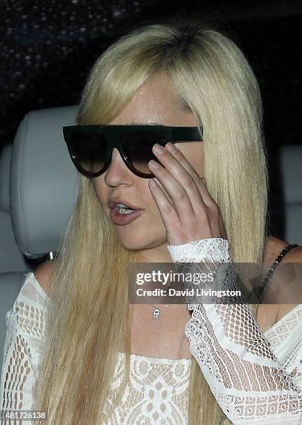 Amanda Bynes attends the Michael Costello and Style PR Capsule Collection launch party on July 23, 2015 in Los Angeles, California.