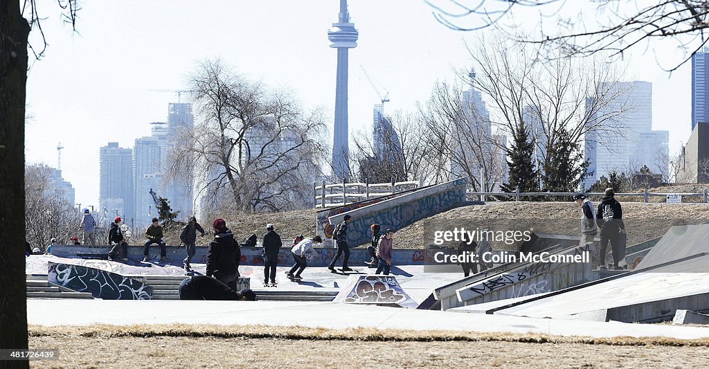 Spring at Woodbine Beach