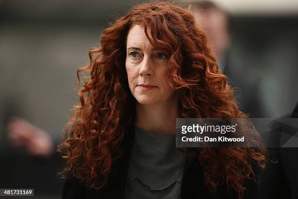Former News International chief executive Rebekah Brooks, arrives at the Old Bailey on March 31, 2014 in London, England. Former government director...