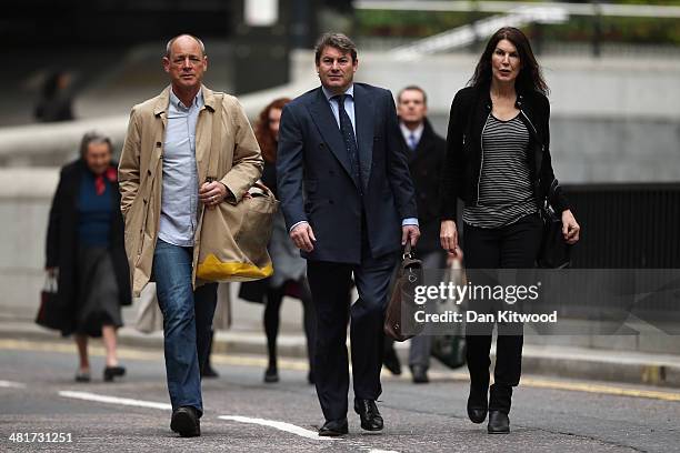 Husband of former News International chief executive Rebekah Brooks, Charlie Brooks arrives at the Old Bailey on March 31, 2014 in London, England....