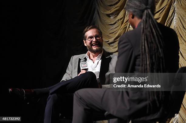 Writer Bryan Fuller and Film Independent at LACMA film curator Elvis Mitchell attend the Film Independent at LACMA "An Evening With...Hannibal" event...