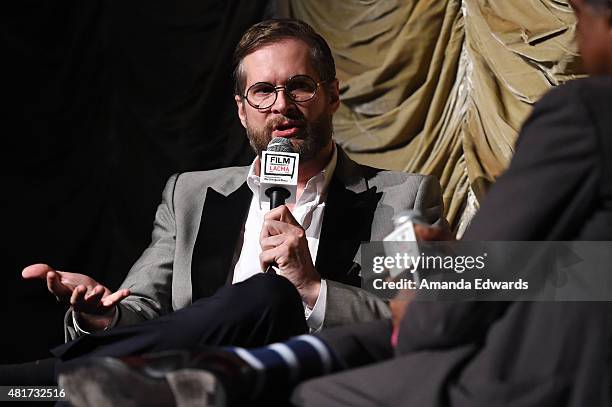 Writer Bryan Fuller and Film Independent at LACMA film curator Elvis Mitchell attend the Film Independent at LACMA "An Evening With...Hannibal" event...