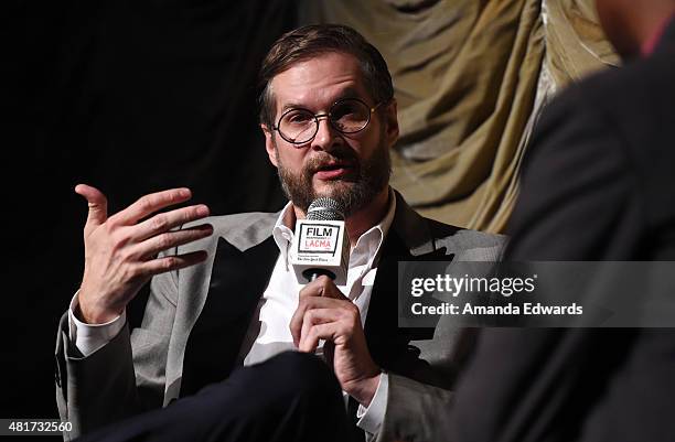 Writer Bryan Fuller and Film Independent at LACMA film curator Elvis Mitchell attend the Film Independent at LACMA "An Evening With...Hannibal" event...