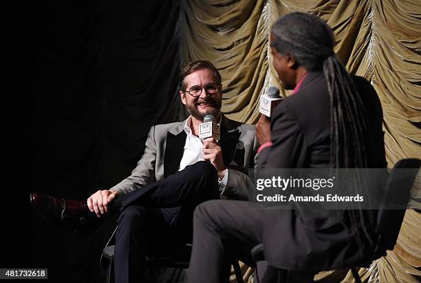 Writer Bryan Fuller and Film Independent at LACMA film curator Elvis Mitchell attend the Film Independent at LACMA "An Evening With...Hannibal" event...