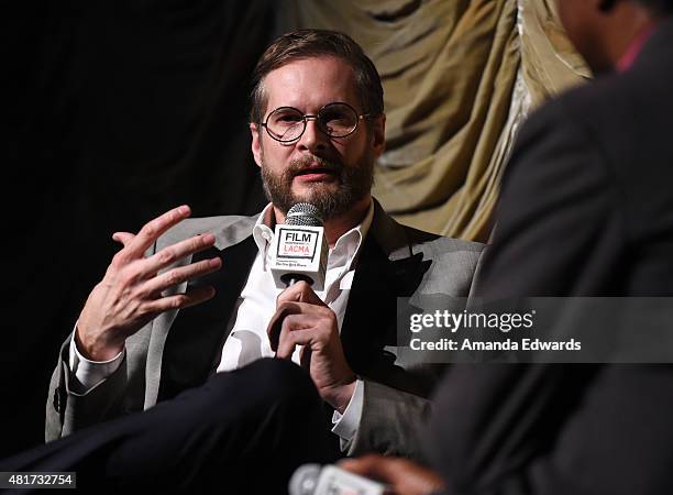 Writer Bryan Fuller and Film Independent at LACMA film curator Elvis Mitchell attend the Film Independent at LACMA "An Evening With...Hannibal" event...